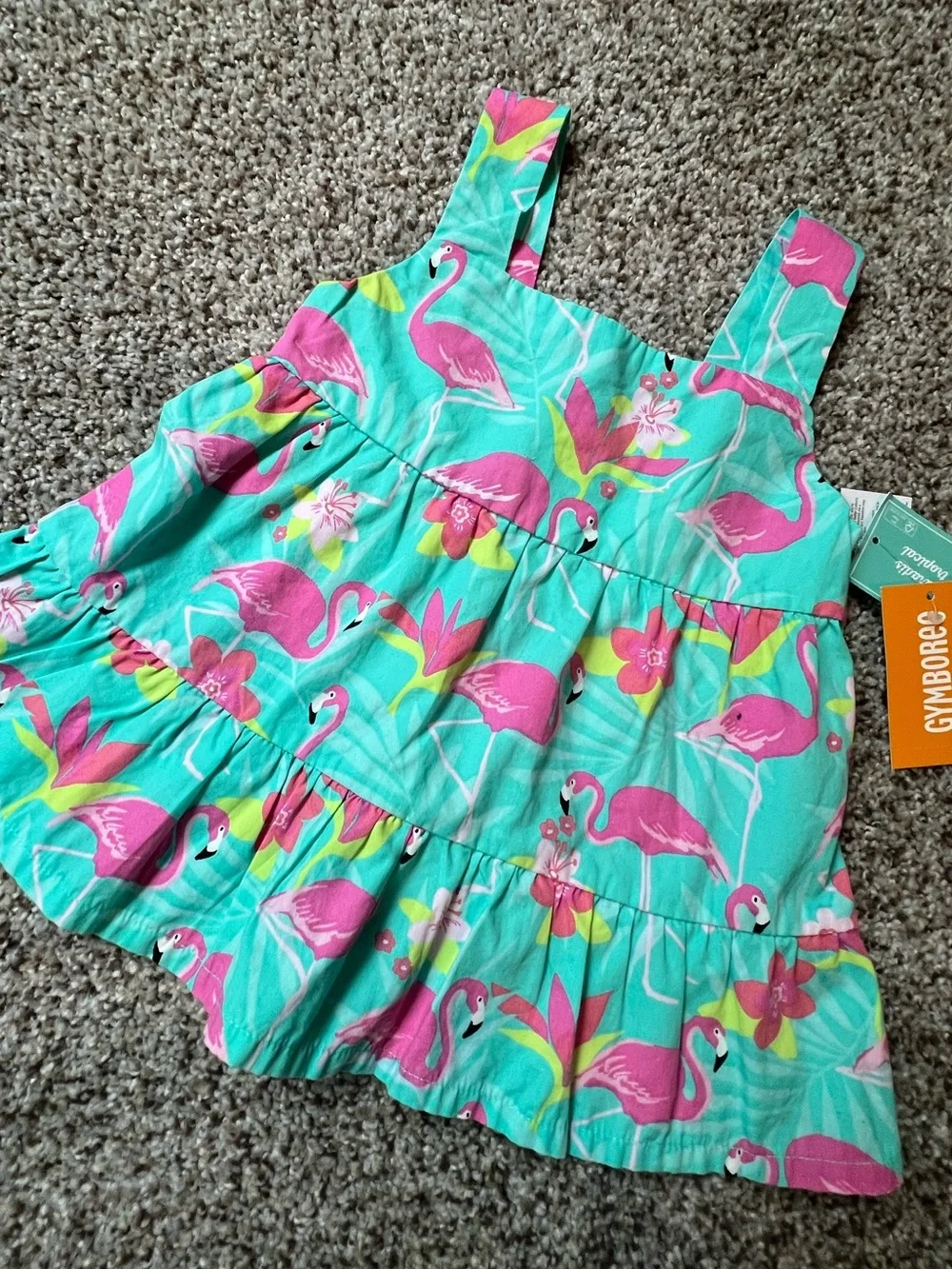 🎉5/$20🎉 GYMBOREE NWT Pink Flamingo Baby Doll Top